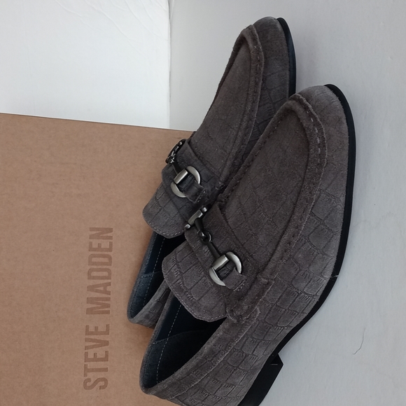 BRAND NEW STEVE MADDEN DONNEL CROC EMBOSSED LEATHER LOAFER - Picture 12 of 16